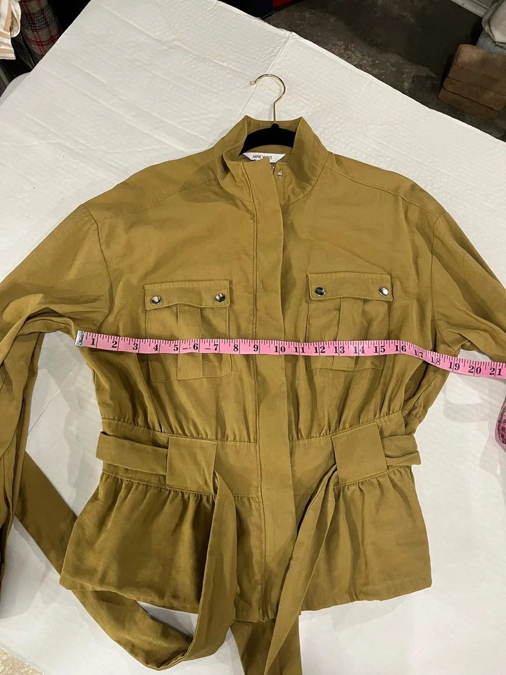 NINE WEST BELTED UTILITY JACKET - Picture 3 of 14